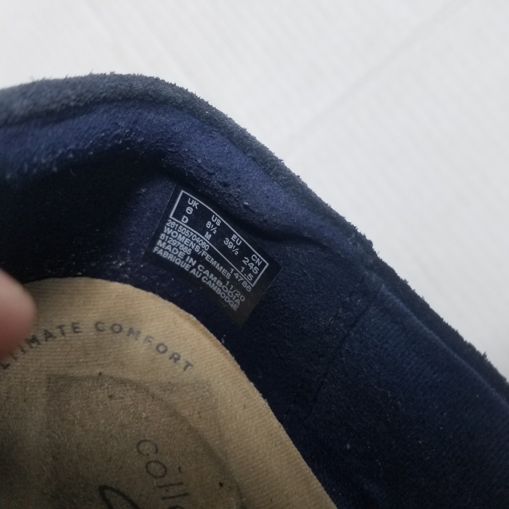 CLARKS COLLECTIONS WOMEN'S NAVY ESPADRILLES SIZE 8.5 - Picture 3 of 10